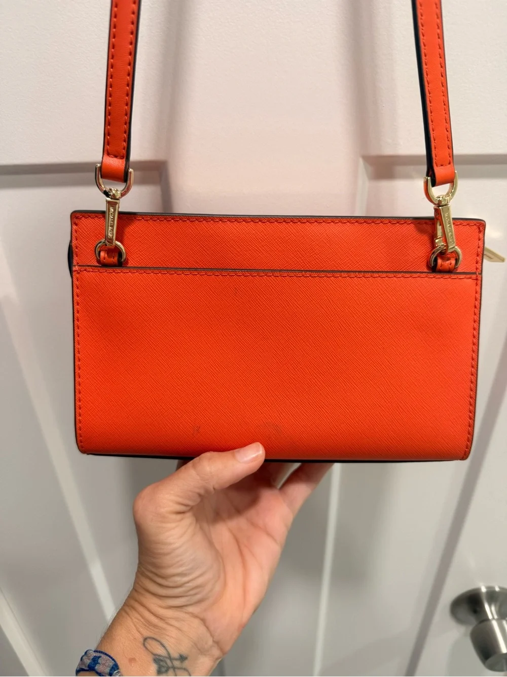 Michael Kors Orange Saffiano Crossbody Bag